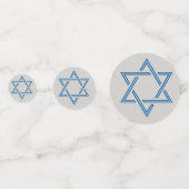 Blue Jewish Stars Design Table Confetti (Achterkanten)