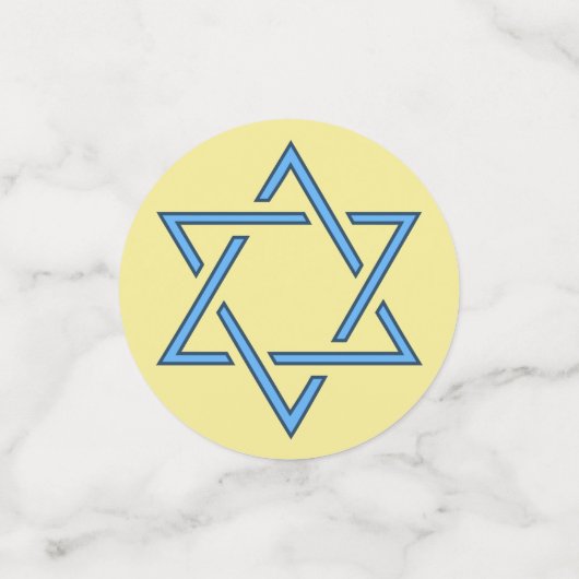 Blue Jewish Stars Design Table Confetti (Kleine voorkant)