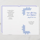 Blue Jewish trouwprogramma (Voorkant / Achterkant)