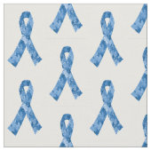 Blue Jigzaag Puzzle Pattern Ribbon Stof (Close Up)