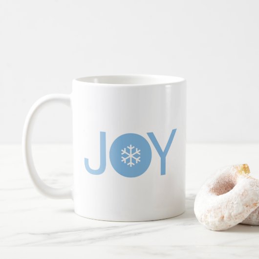 Blue Joy Christmas Coffee Mok (Met donut)