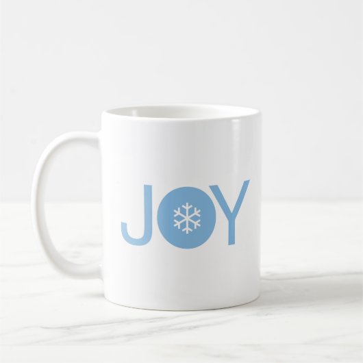 Blue Joy Christmas Coffee Mok (Links)