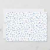 Blue Joy First kerstvakantie foto baby geboorte Aankondiging (Achterkant)