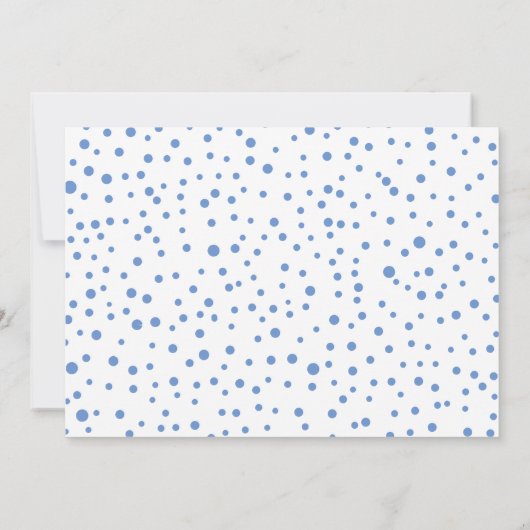 Blue Joy First kerstvakantie foto baby geboorte Aankondiging (Achterkant)