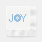 Blue Joy Kerstmis Napkin Servet (Voorkant)