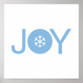 Blue Joy kerstPoster Poster (Voorkant)
