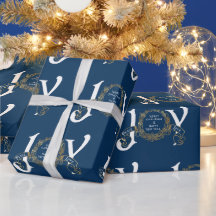 Blue  Joy Peace Gold Classic Kerstmis