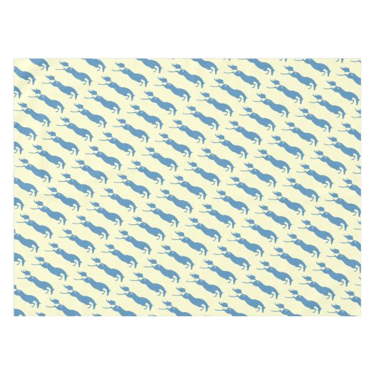 Blue Jumping Horse Tafelkleed (Voorkant (Horizontaal))