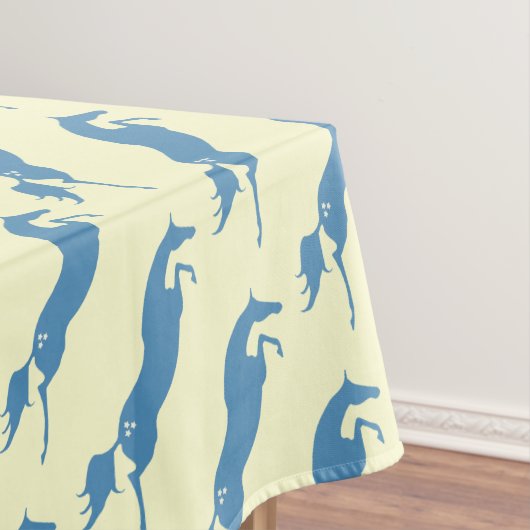 Blue Jumping Horse Tafelkleed (Voorbeeld)