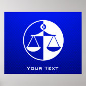 Blue Justice Scales Poster (Voorkant)