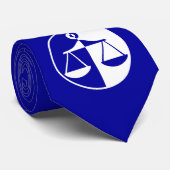 Blue Justice Scales Stropdas (Opgerold)