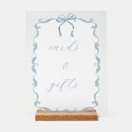 Blue Kaarten & Cadeaus Bord voor Babyfeest of Brui