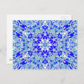 Blue Kaleidoscoop Briefkaart (Voorkant / Achterkant)