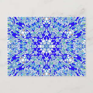 Blue Kaleidoscoop Briefkaart