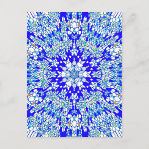Blue Kaleidoscoop Briefkaart