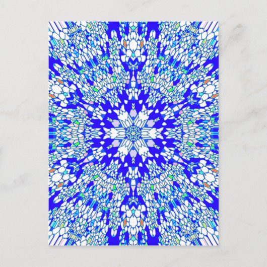 Blue Kaleidoscoop Briefkaart (Voorkant)