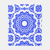 Blue Kaleidoscoop Fleece Deken (Voorkant)