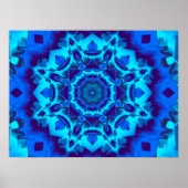 Blue Kaleidoscoop Poster (Voorkant)