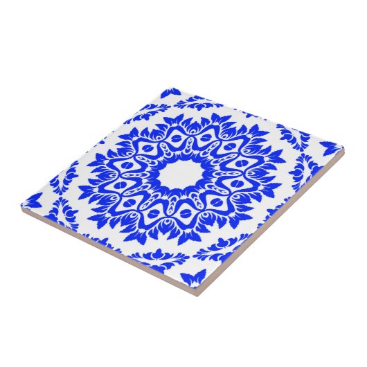 Blue Kaleidoscoop Tegeltje (Zijkant)