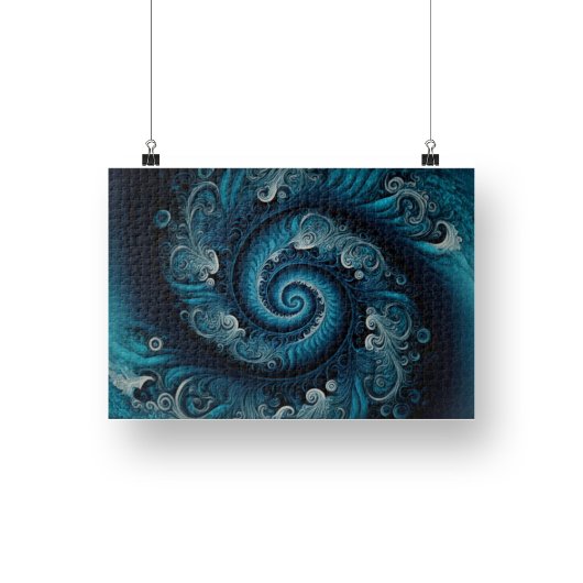 Blue Kaleidoscope 1014 Piece Puzzle Legpuzzel