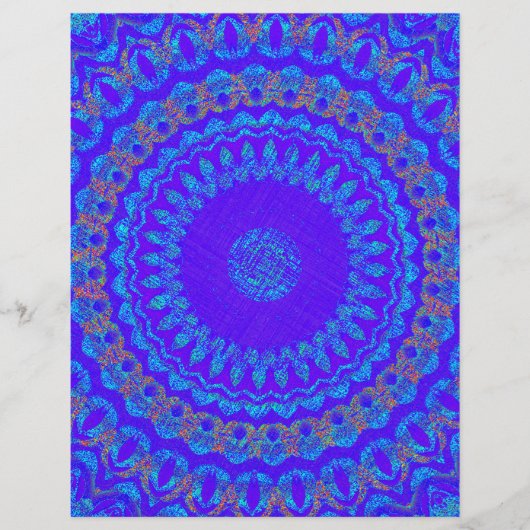 Blue Kaleidoscope Bulk Scrapbook Paper Pages Flyer (Voorkant)