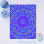 Blue Kaleidoscope Bulk Scrapbook Paper Pages Flyer (Enkel)