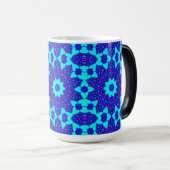 Blue kaleidoscope flourished magische mok (Voorkant rechts)