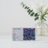 Blue Kaleidoscope Fractal Visitekaartje (Staand voorkant)