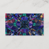 Blue Kaleidoscope Fractal Visitekaartje (Achterkant)