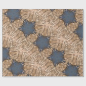 Blue Kaleidoscope Star Wicker Background Cadeaupapier (Vlak)