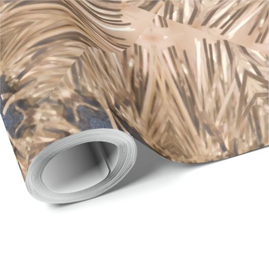 Blue Kaleidoscope Star Wicker Background Cadeaupapier (Rol Hoek)