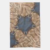 Blue Kaleidoscope Star Wicker Background Theedoek (Verticaal)