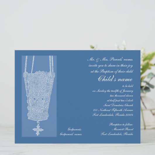 Blue Kandili Kaart (Staand voorkant)