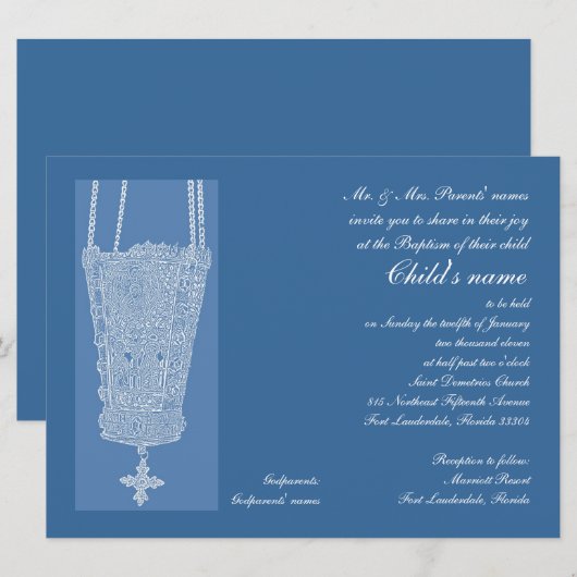 Blue Kandili Kaart (Voorkant / Achterkant)