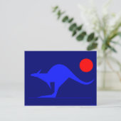 Blue Kangaroo Briefkaart (Staand voorkant)