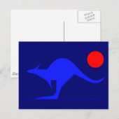 Blue Kangaroo Briefkaart (Voorkant / Achterkant)
