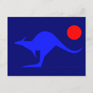 Blue Kangaroo Briefkaart