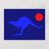 Blue Kangaroo Briefkaart (Voorkant)