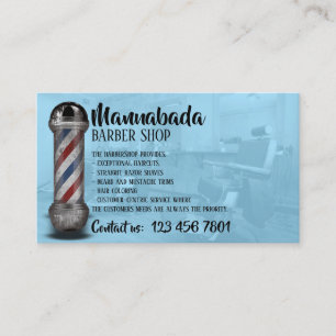 Blue Kapper Salon Knienservice Scheer Service Visitekaartje