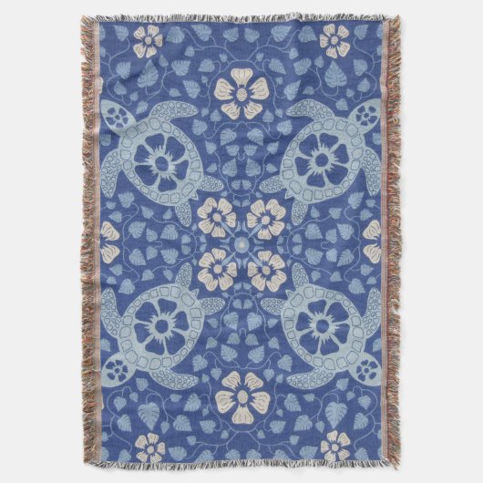 Blue Kauai Turtles Deken (Voorkant Verticaal)