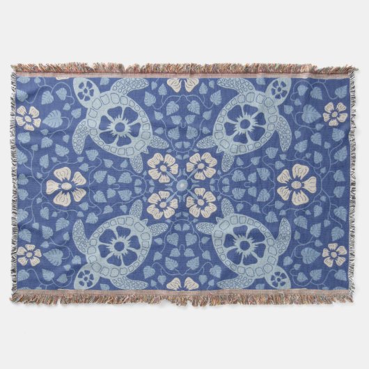 Blue Kauai Turtles Deken (Voorkant)