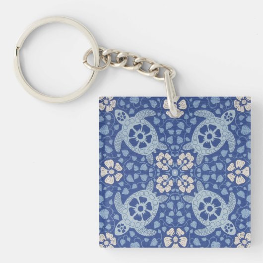 Blue Kauai Turtles Sleutelhanger (Voorkant)