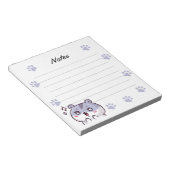 Blue Kawaii notitieblok (Schuin)