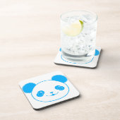 Blue Kawaii Panda Bear Bier Onderzetter (Rechterzijde)
