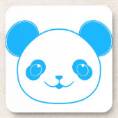 Blue Kawaii Panda Bear Bier Onderzetter (Voorkant)