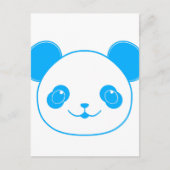 Blue Kawaii Panda Bear Briefkaart (Voorkant)