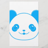 Blue Kawaii Panda Bear Briefpapier (Voorkant)