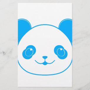 Blue Kawaii Panda Bear Briefpapier