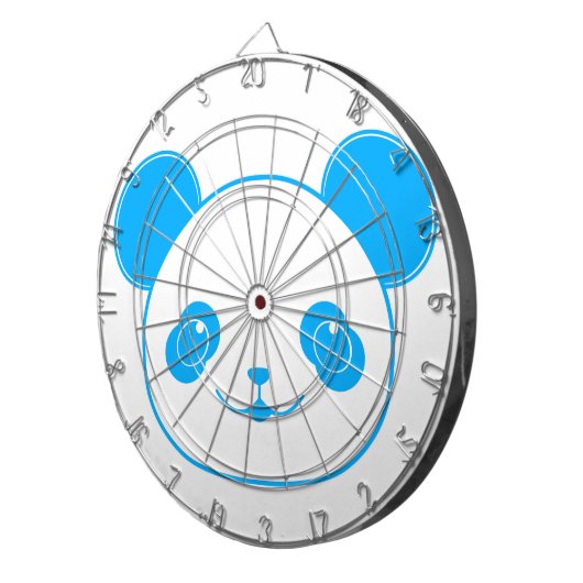 Blue Kawaii Panda Bear Dartbord (Voorkant Rechts)