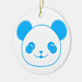 Blue Kawaii Panda Bear Keramisch Ornament (Links)